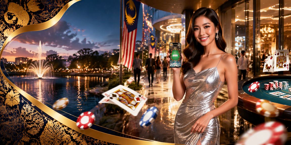 Pemain Malaysia menikmati permainan meja poker dengan motif batik yang elegan